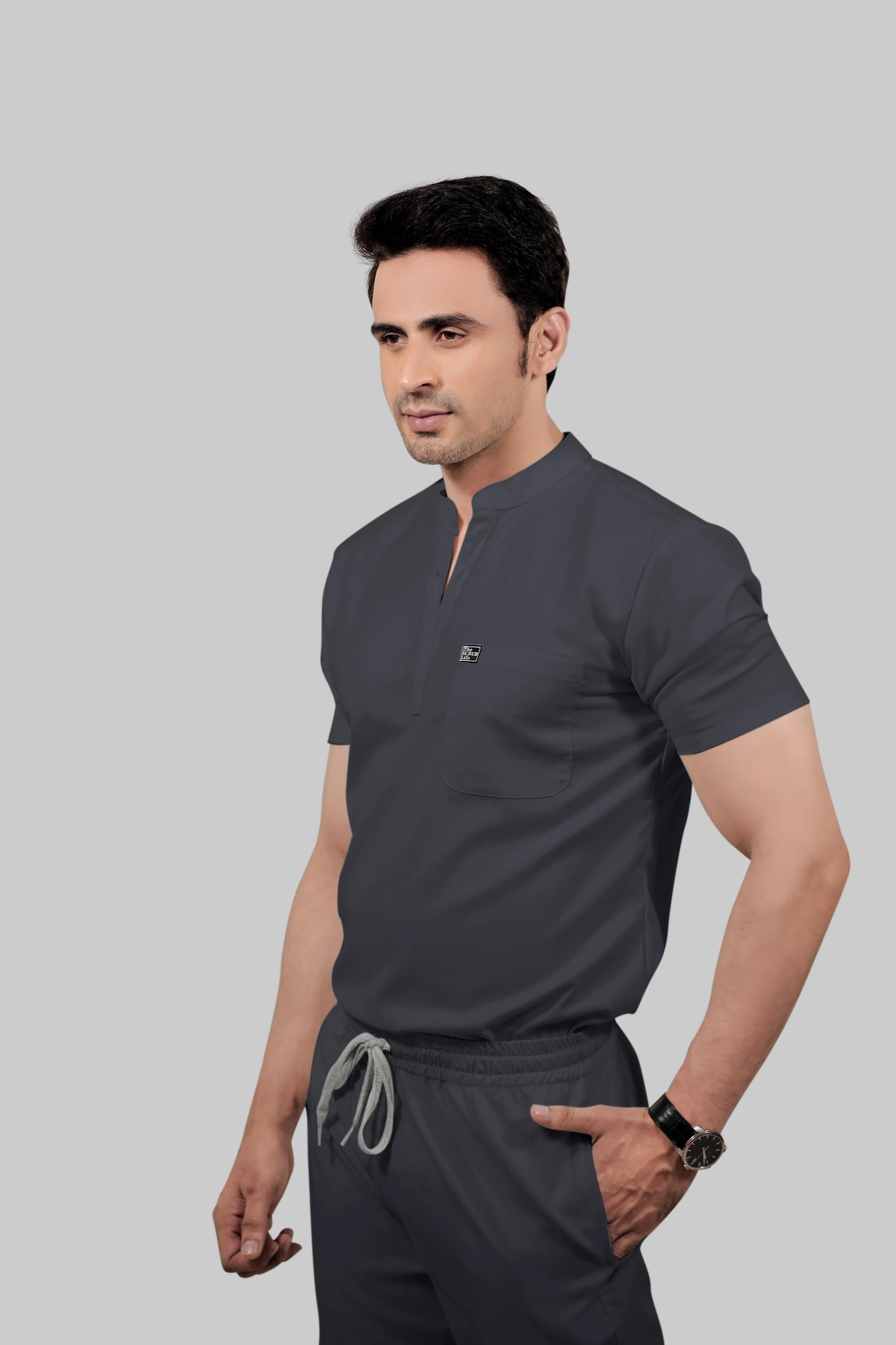 Stretchable (2Way) Men Dark Gray Jogger - Image 4