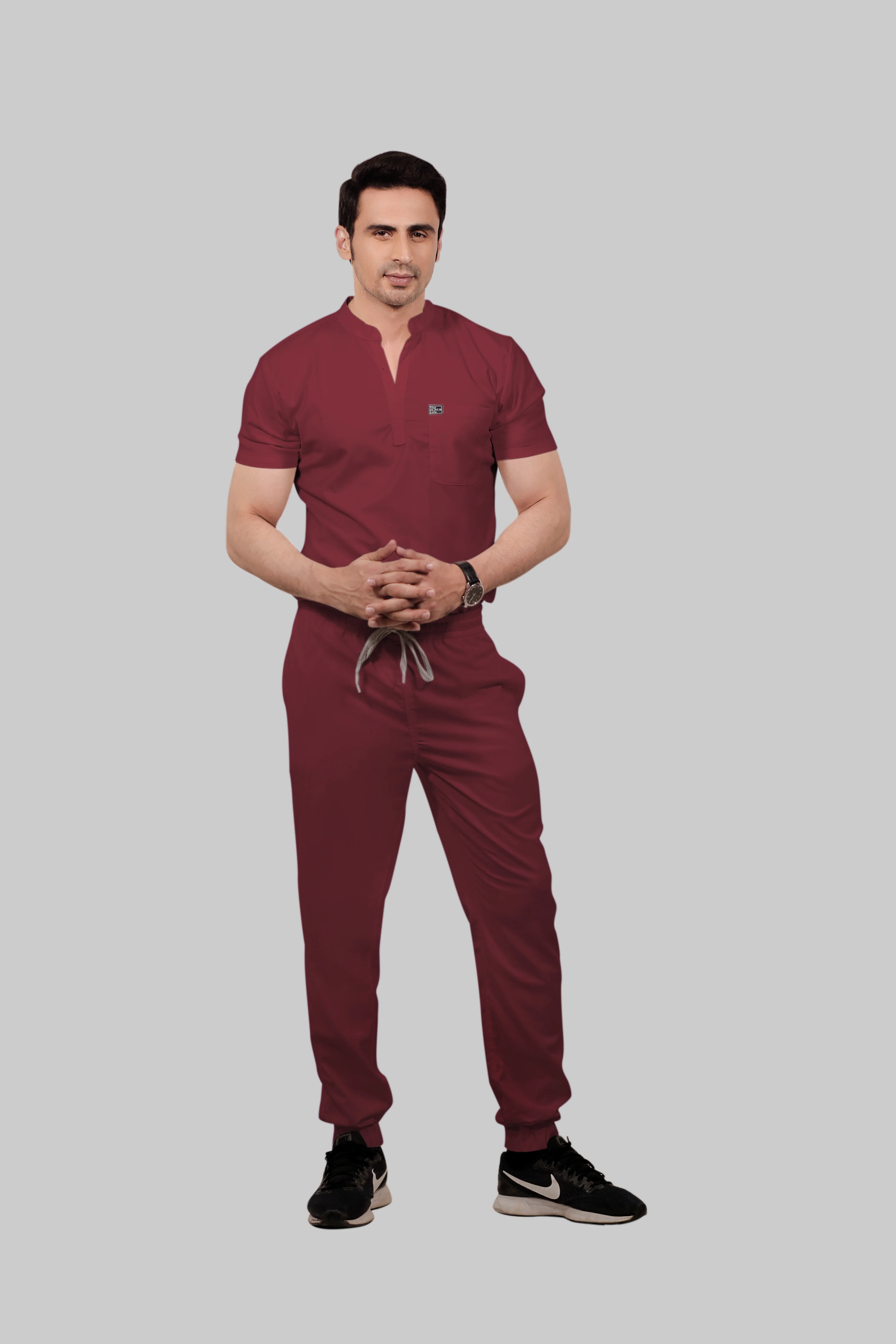 Stretchable (2Way) Men Maroon Jogger - Image 3