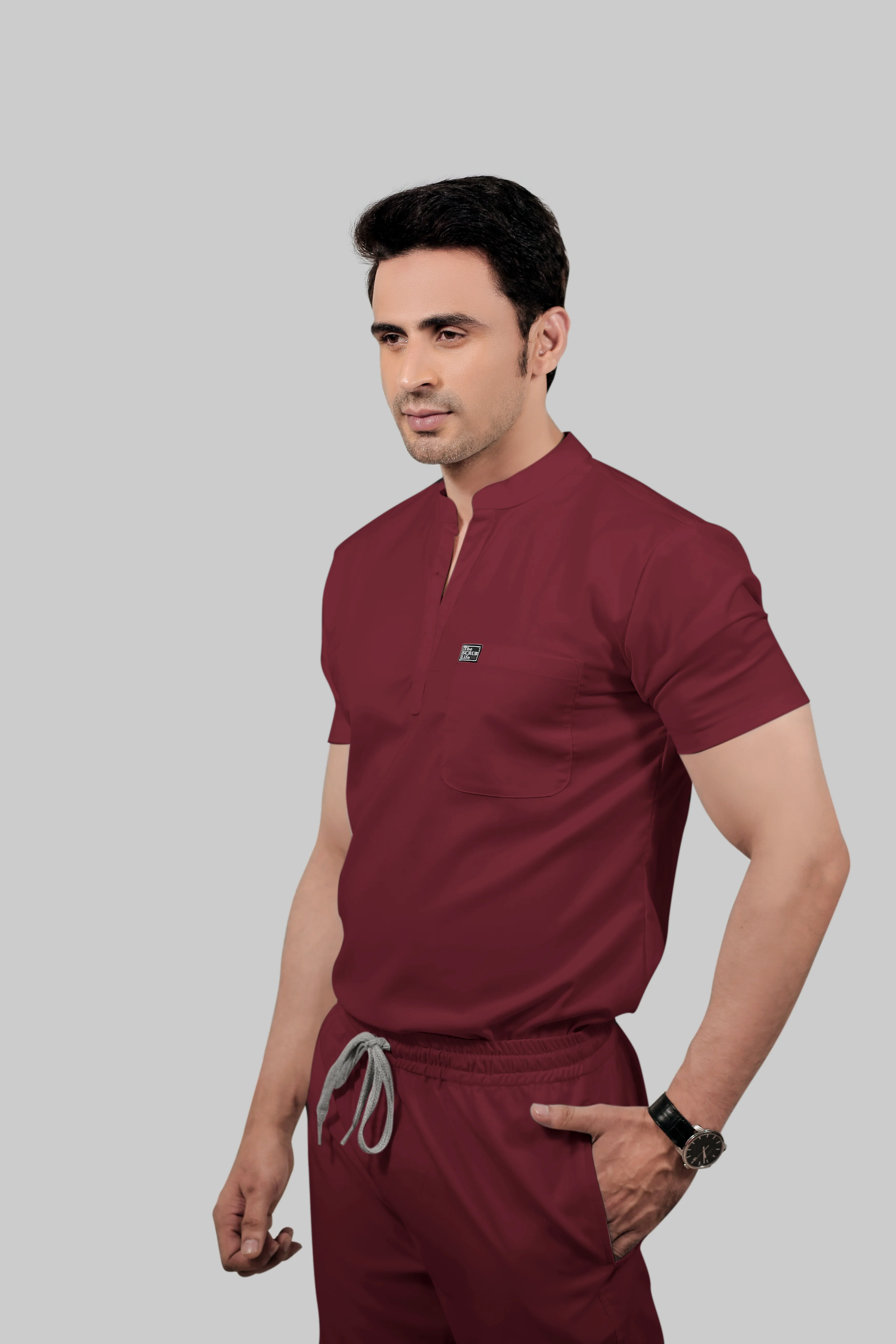 Stretchable (2Way) Men Maroon Jogger - Image 4