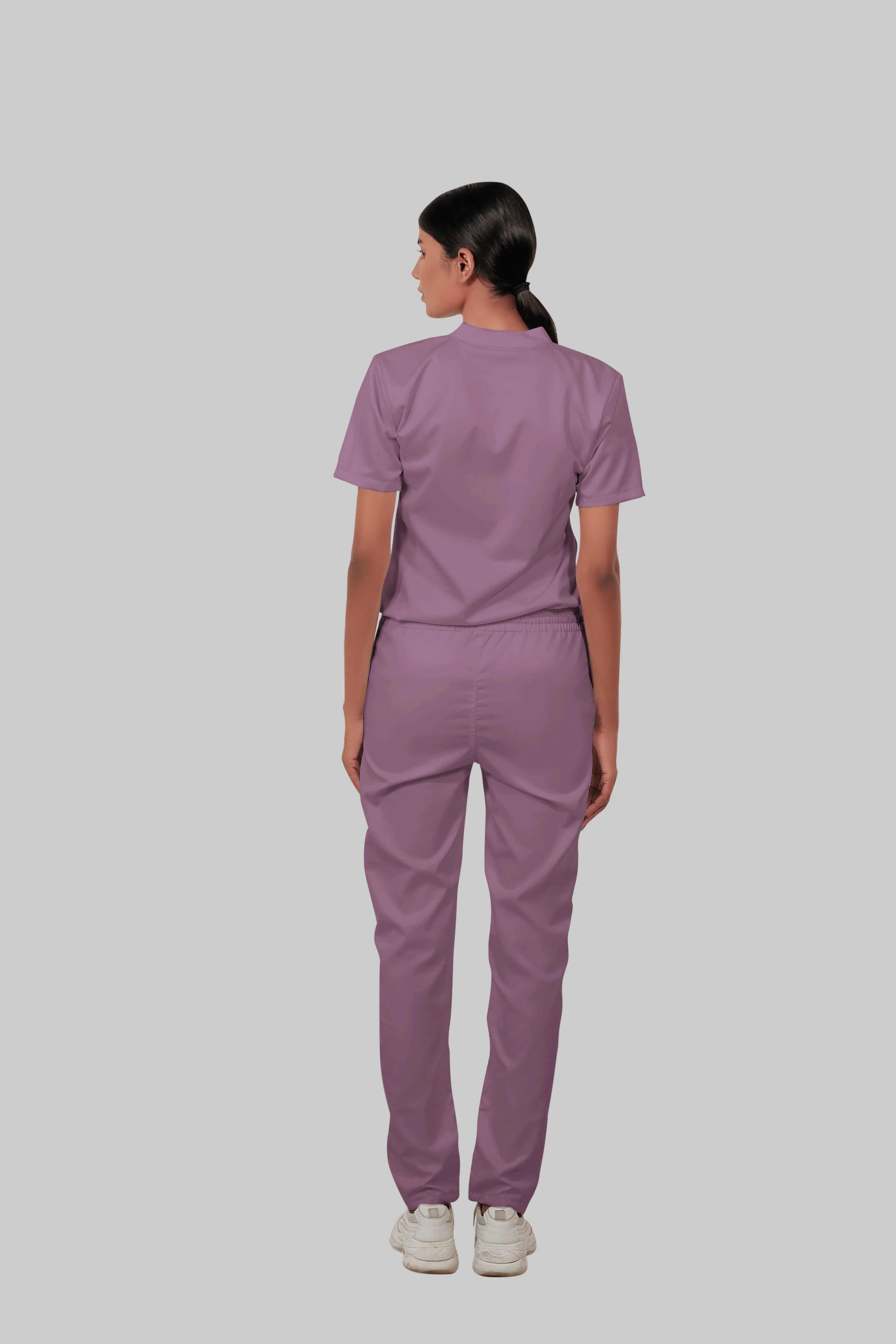 Stretchable (2Way) Women Lilac Straight Scrub Pant - Image 5
