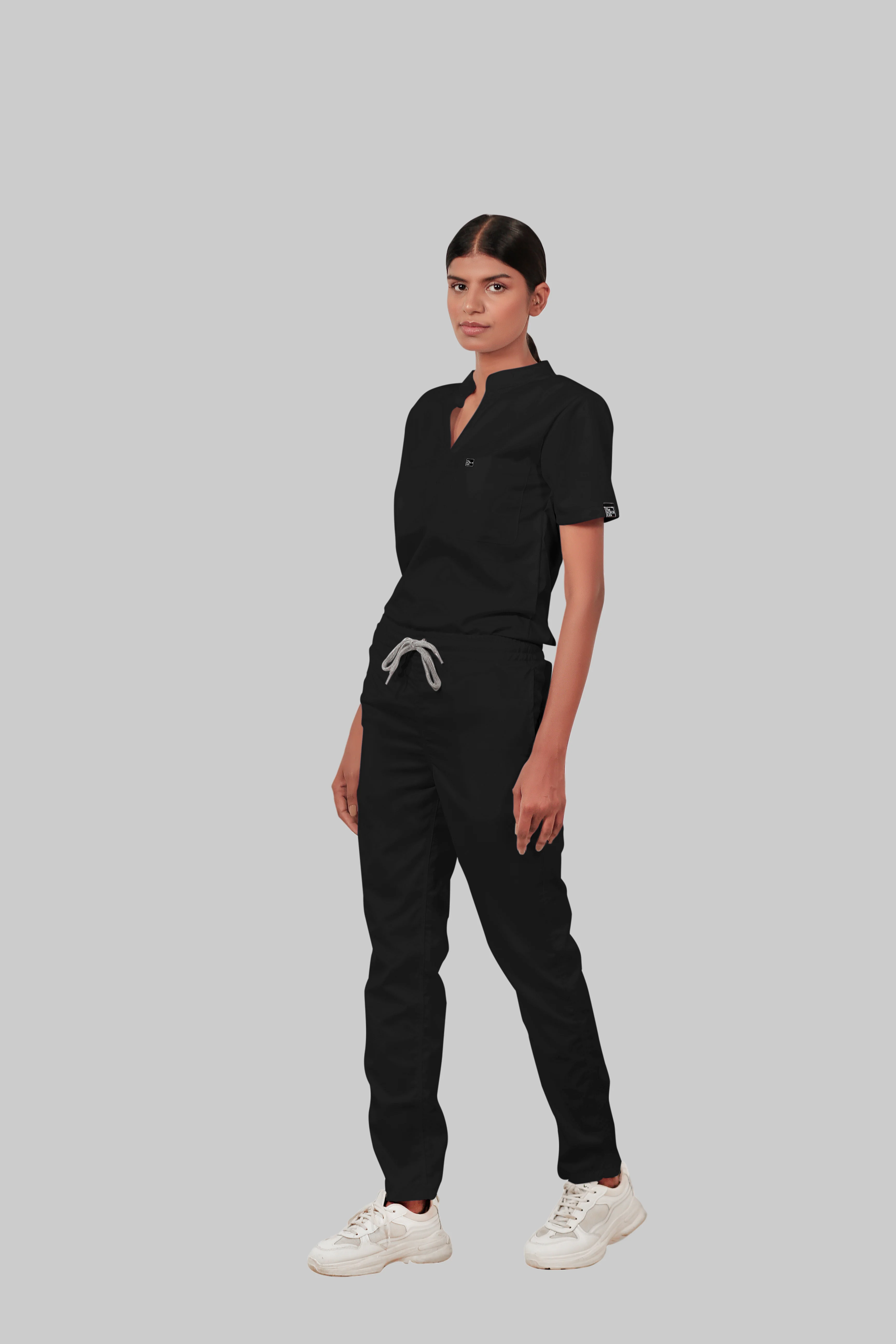Stretchable (4Way) Women Black Straight Scrub Pant - Image 3