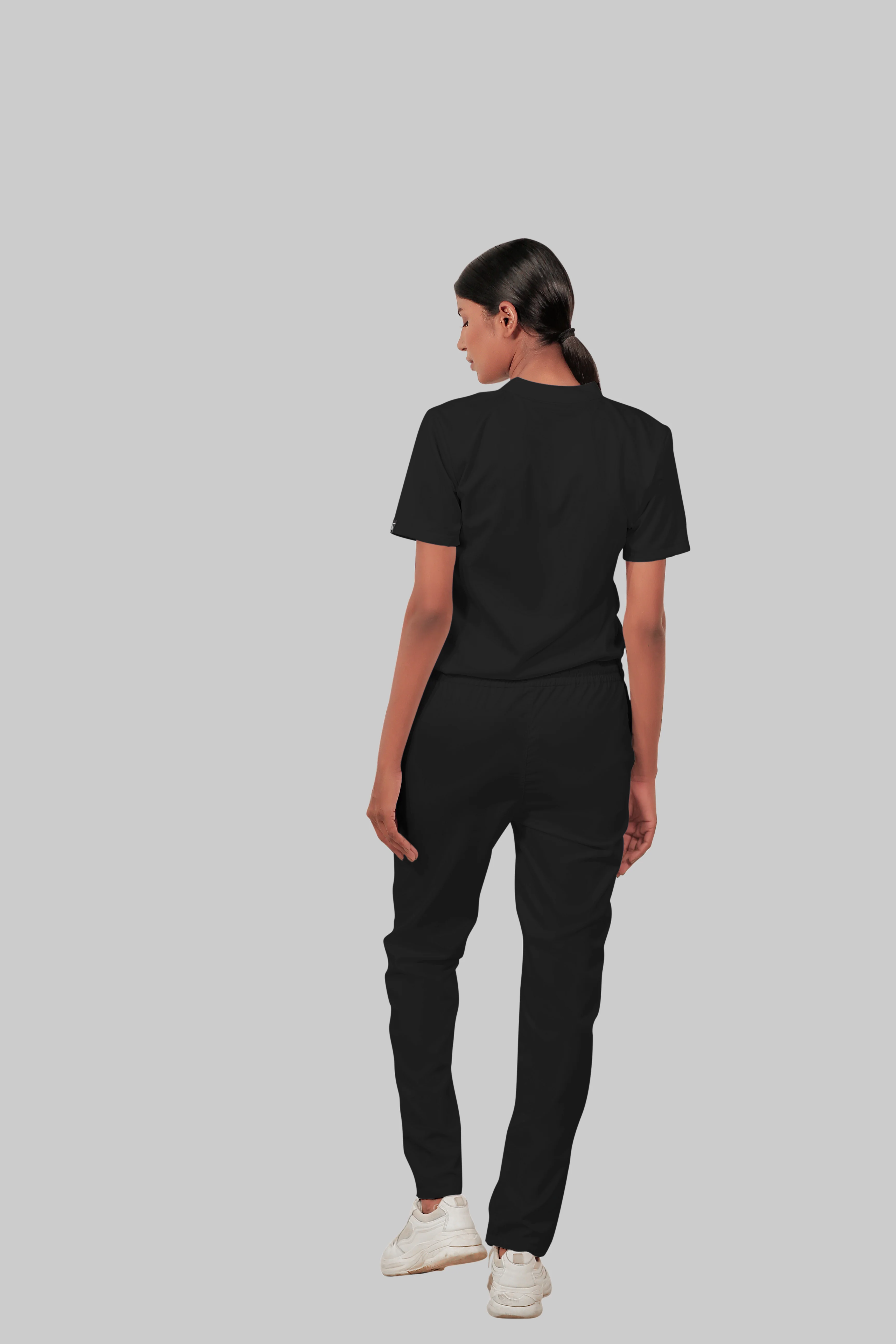 Stretchable (4Way) Women Black Straight Scrub Pant - Image 4