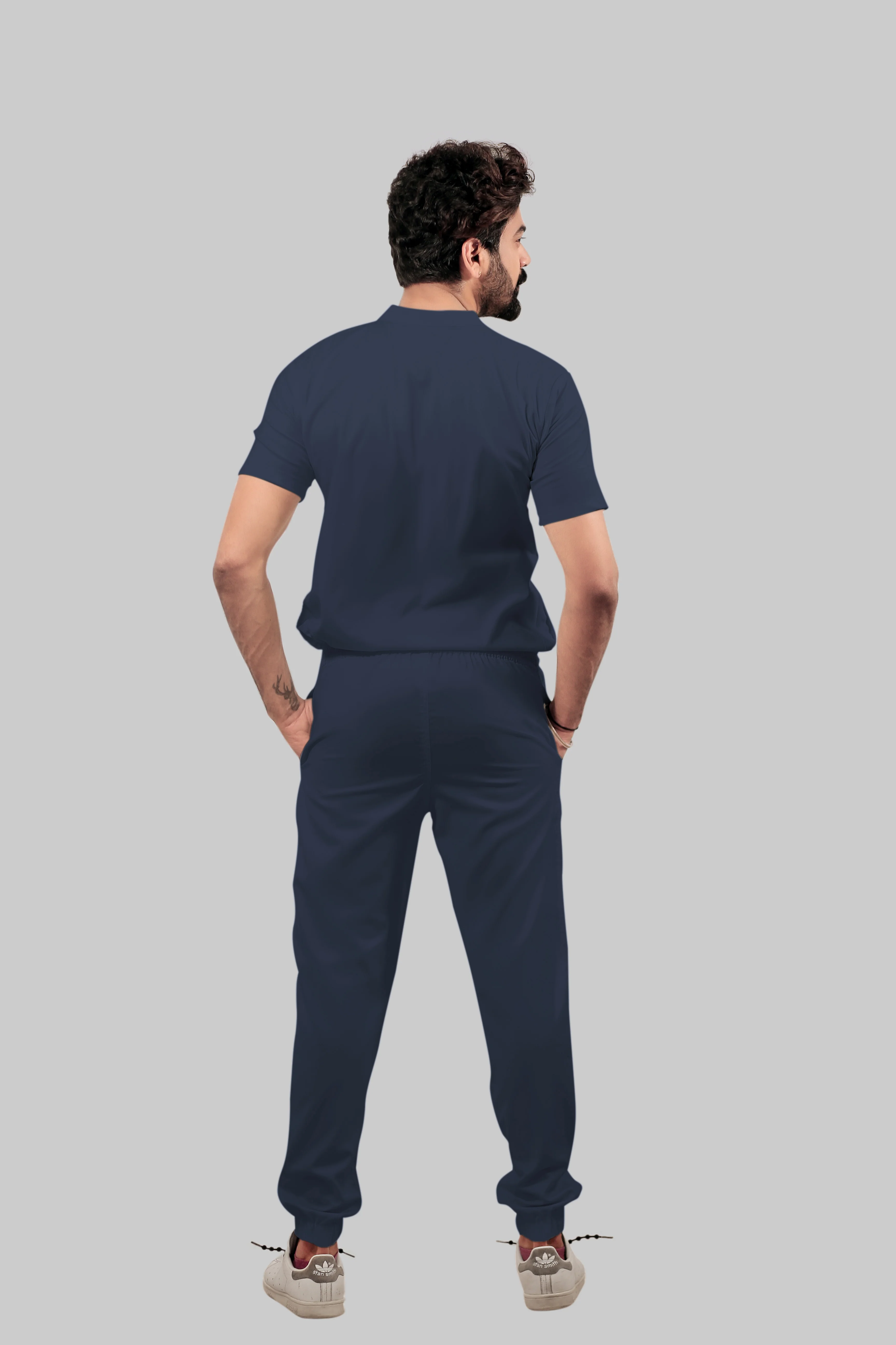 Stretchable (4Way) Men Navy Blue Jogger - Image 3
