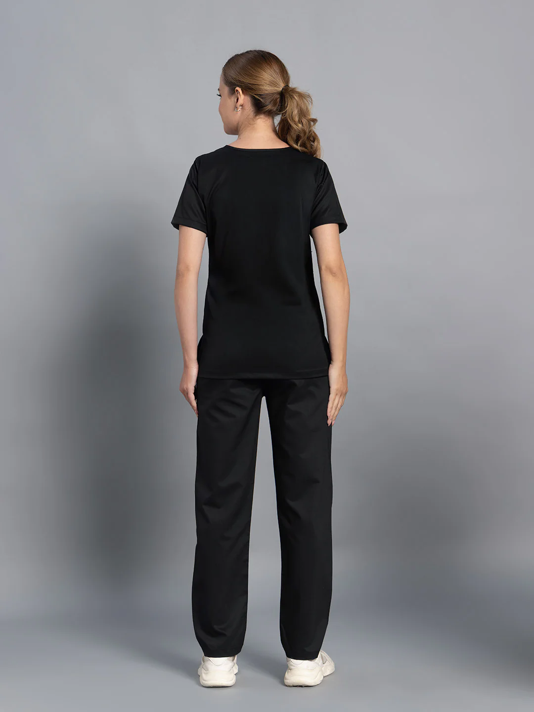 Move Lite Women Black (Nova V Neck) Scrub Set - Image 6