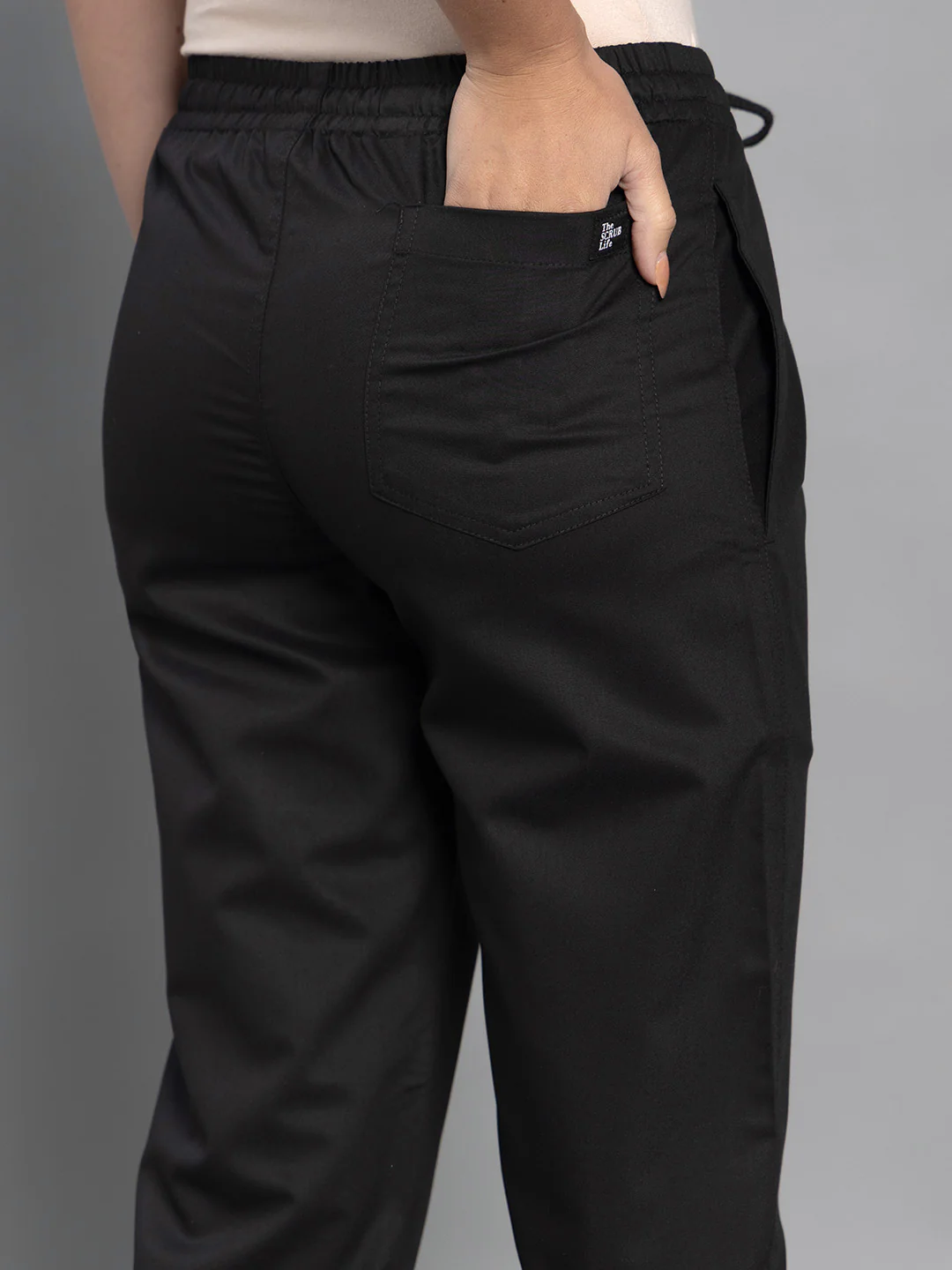 Move Lite Women Black (Soft V Neck) Scrub Set - Image 5