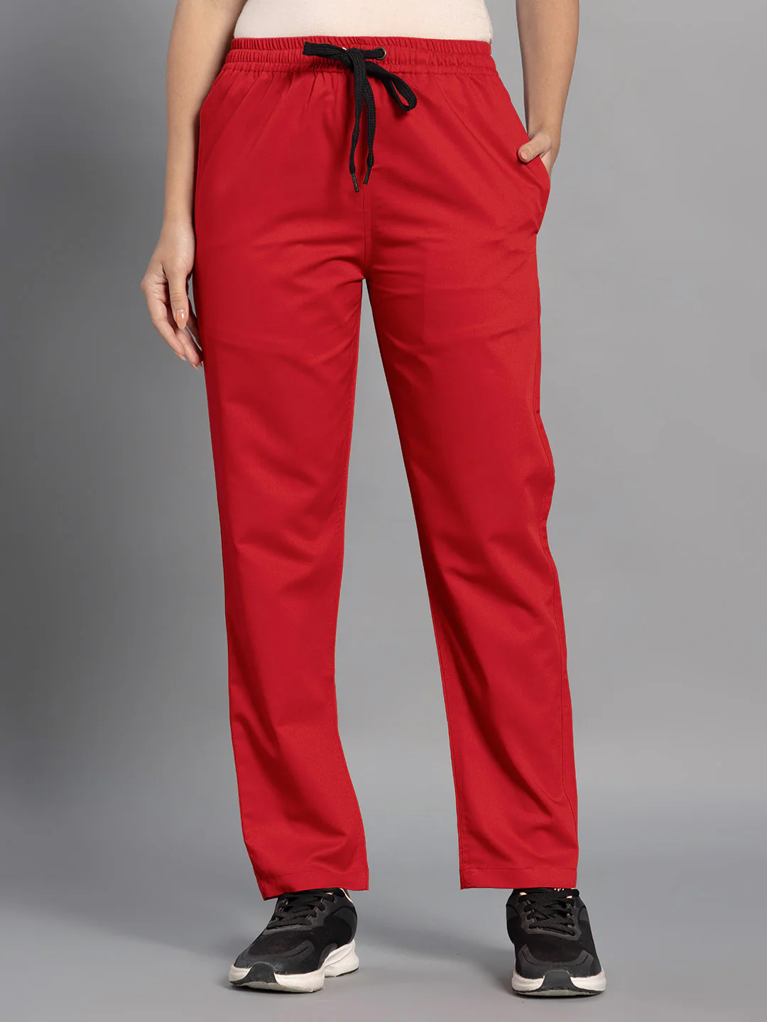 Move Lite Women Ember Red (Soft V Neck) Scrub Set - Image 5