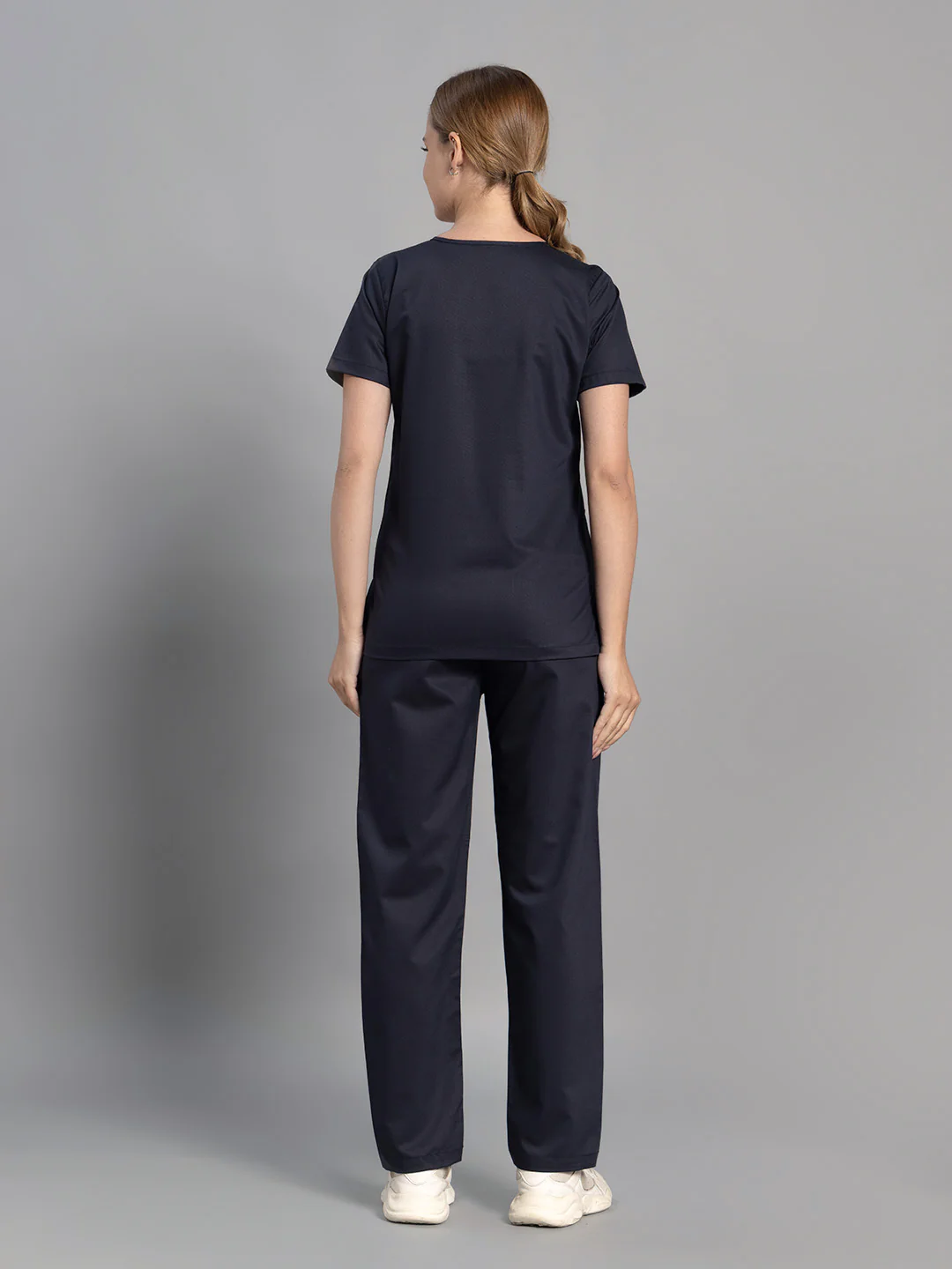 Move Lite Women Ink Blue (Nova V Neck) Scrub Set - Image 6
