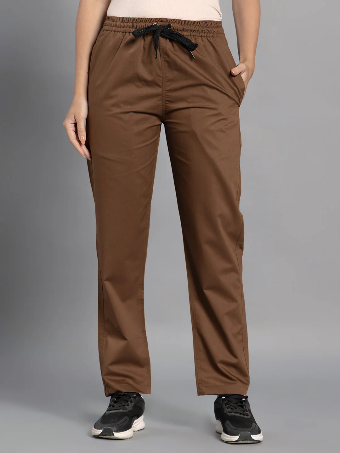 Move Lite Women Mocha (Soft V Neck) Scrub Set - Image 4