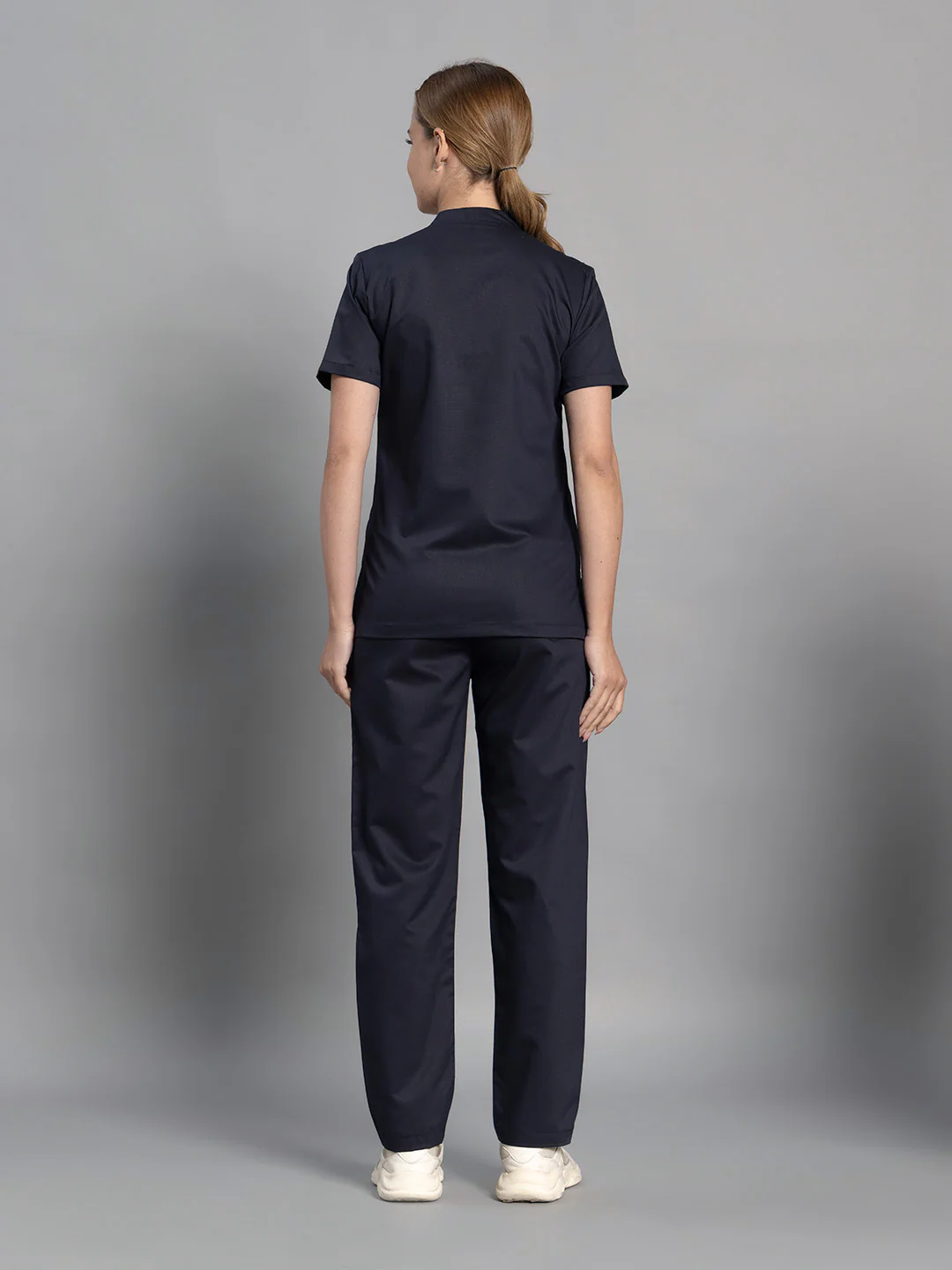 Move Lite Women Ink blue (Star V Neck) Scrub Set - Image 6