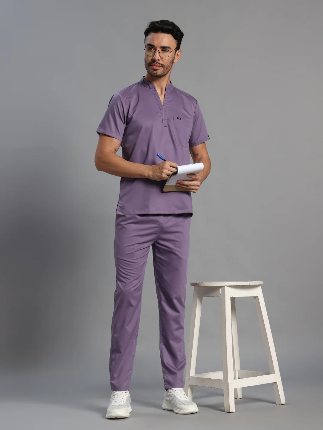 Move Lite Men Ube (Mandarin Neck) Scrub Set - Image 3