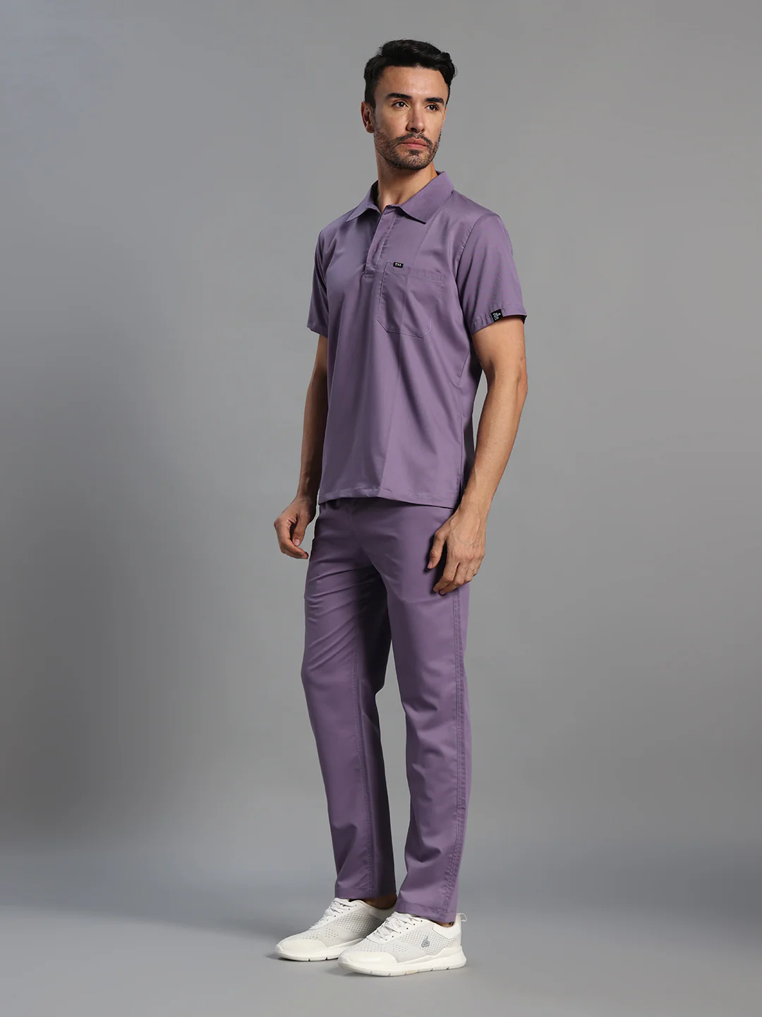 Move Lite Men Ube (Polo Neck) Scrub Set - Image 3