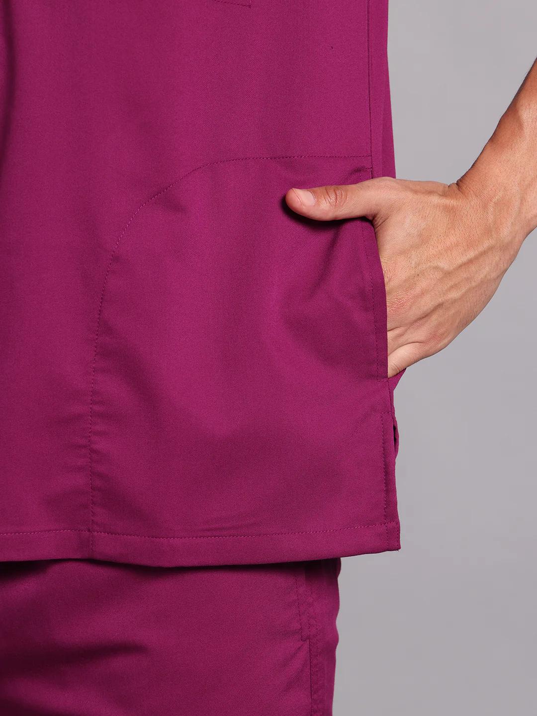 Move Lite Men Plum (Neo Notch Neck) Scrub Set - Image 7
