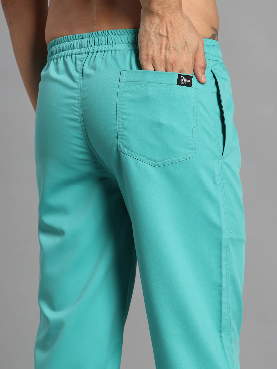 Move Lite Men Mint Green (Polo Neck) Scrub Set - Image 8