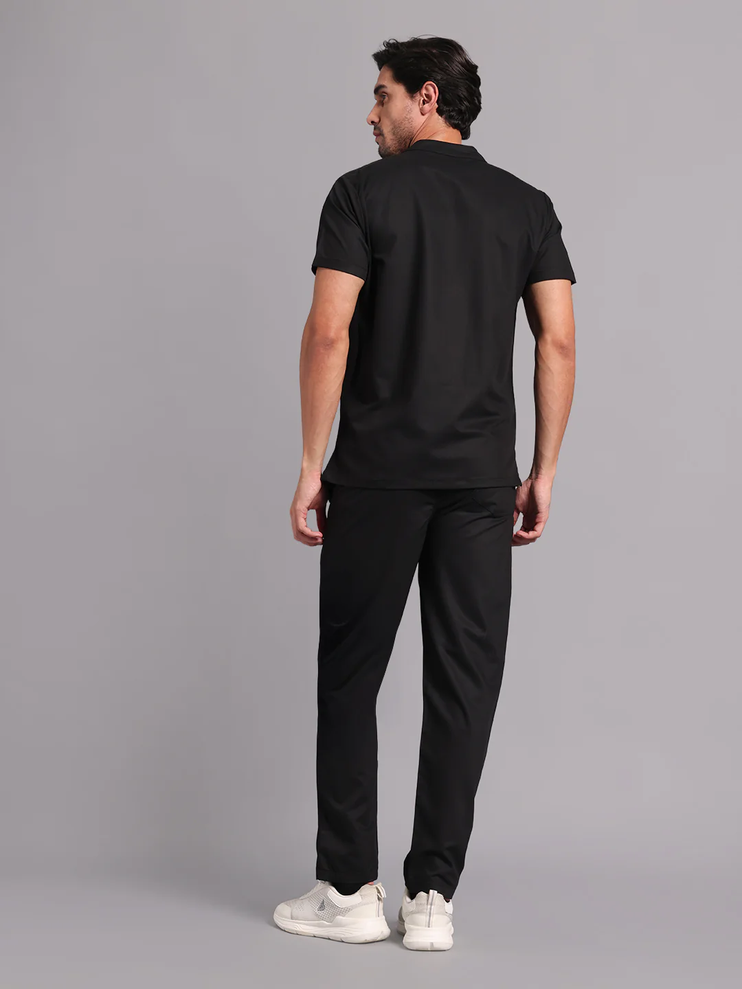 Move Lite Men Black (Mandarin Neck) Scrub Set - Image 3