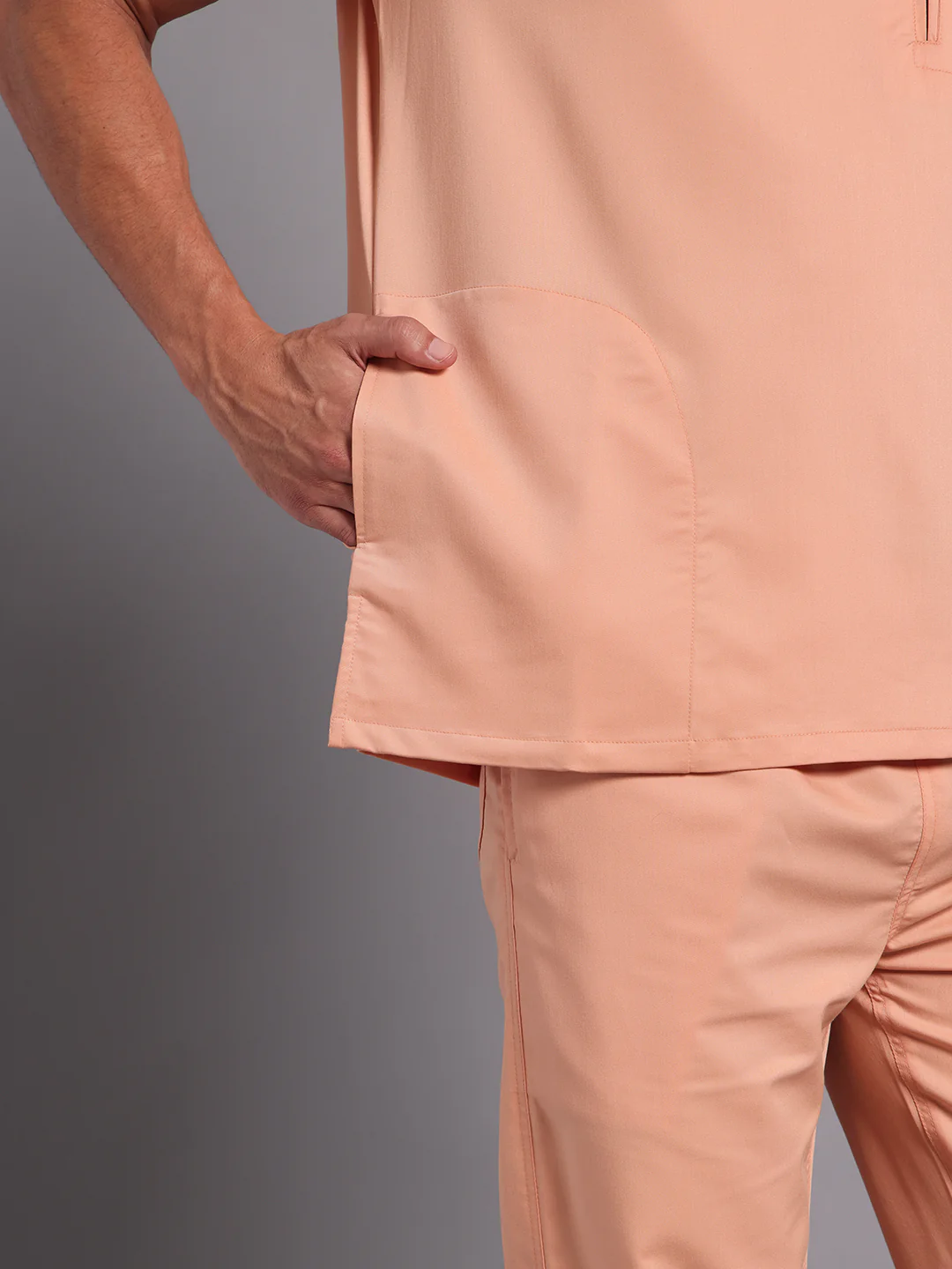 Move Lite Men Coral Mist (Neo Notch Neck) Scrub Set - Image 3