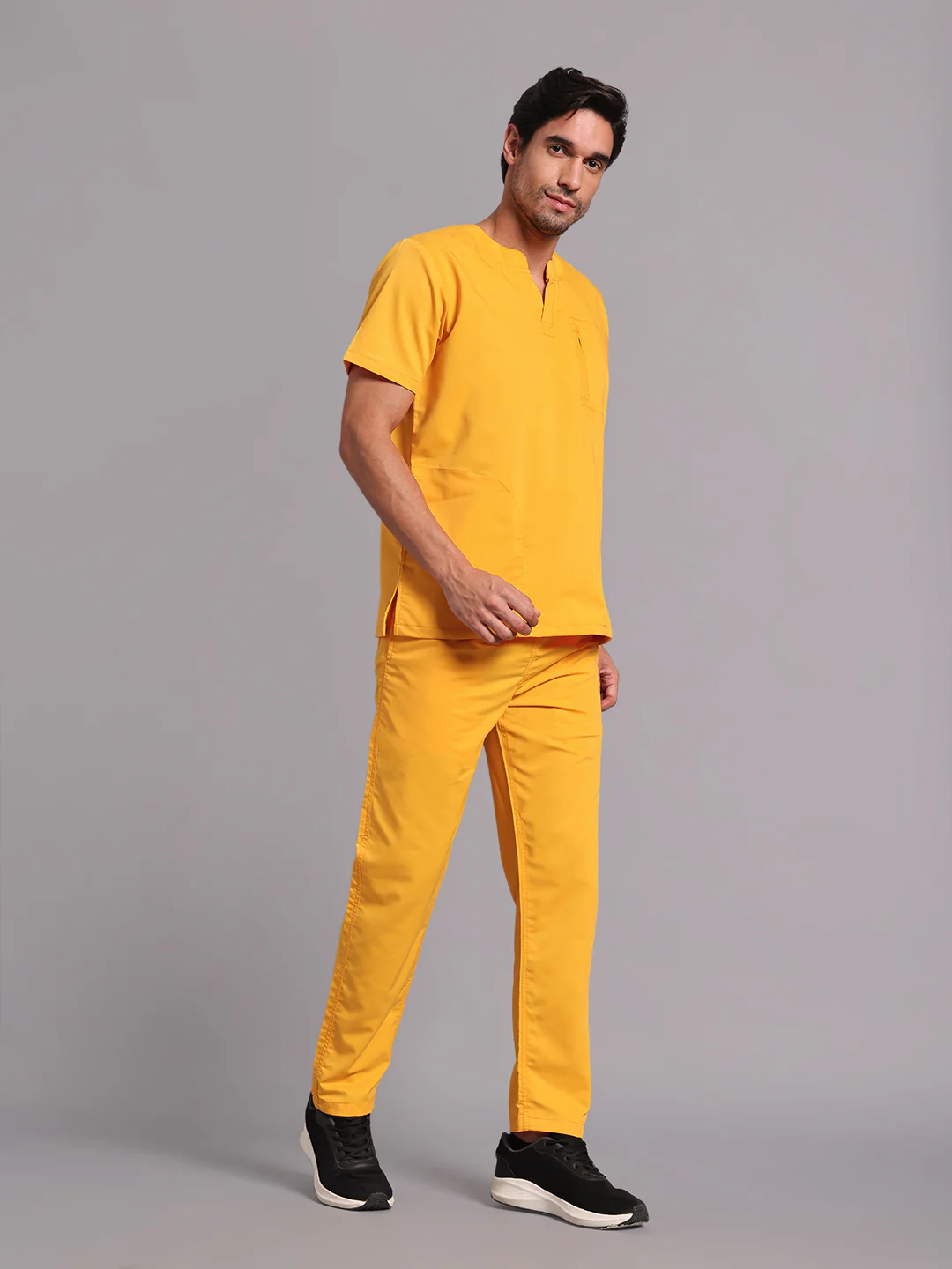 Move Lite Men Marigold (Neo Notch Neck) Scrub Set - Image 3