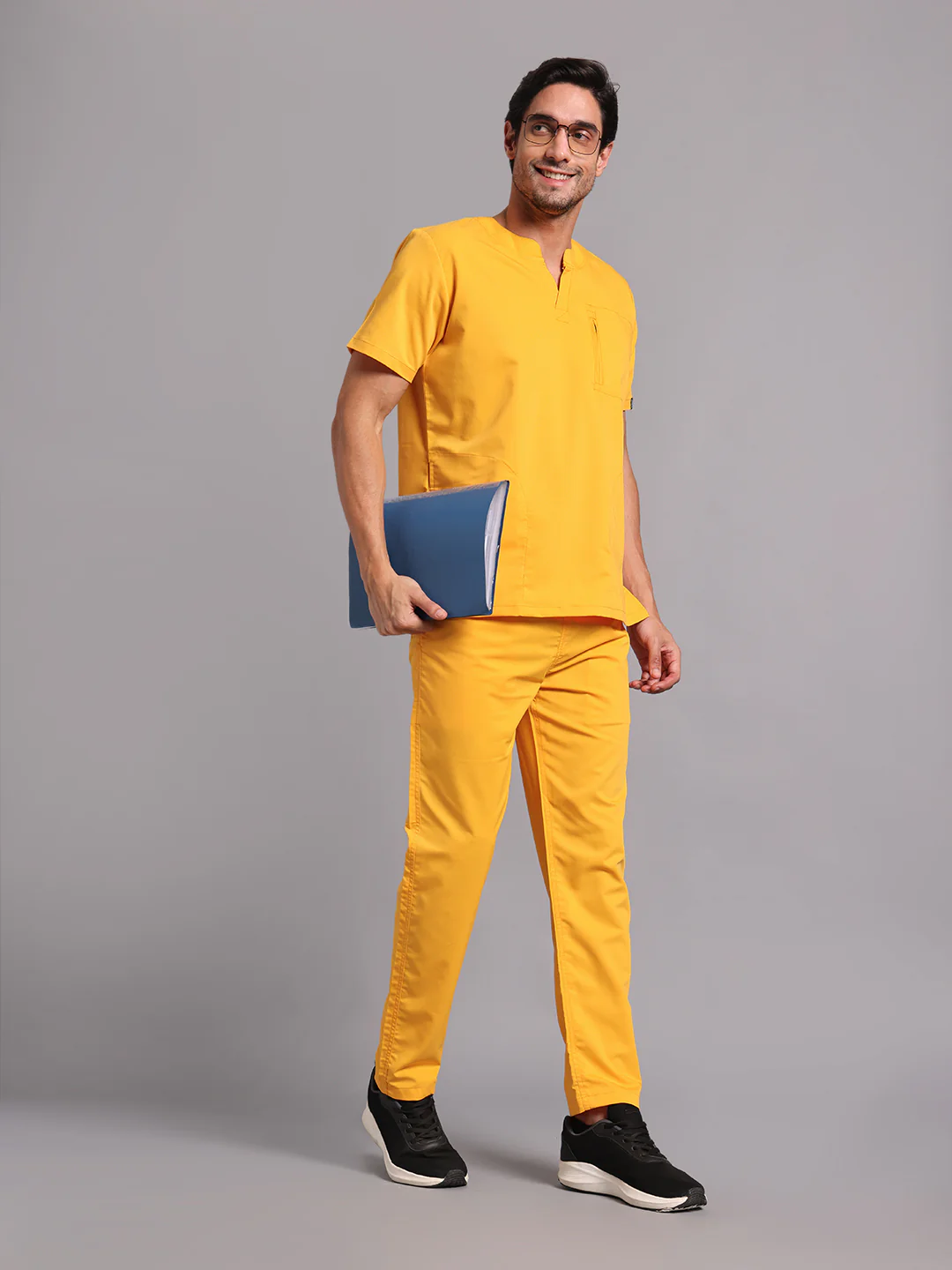 Move Lite Men Marigold (Neo Notch Neck) Scrub Set - Image 5