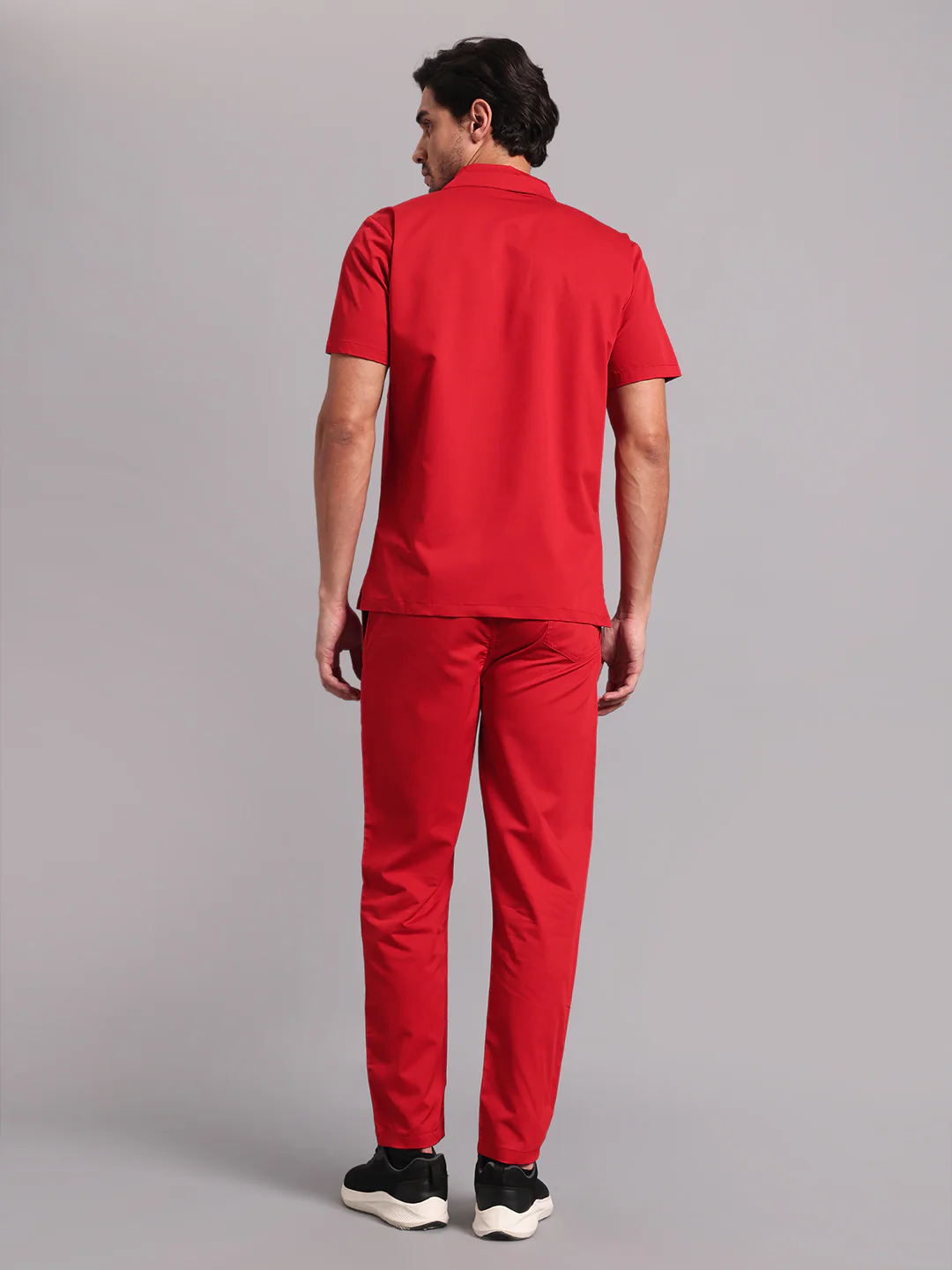 Move Lite Men Ember Red (Polo Neck) Scrub Set - Image 6
