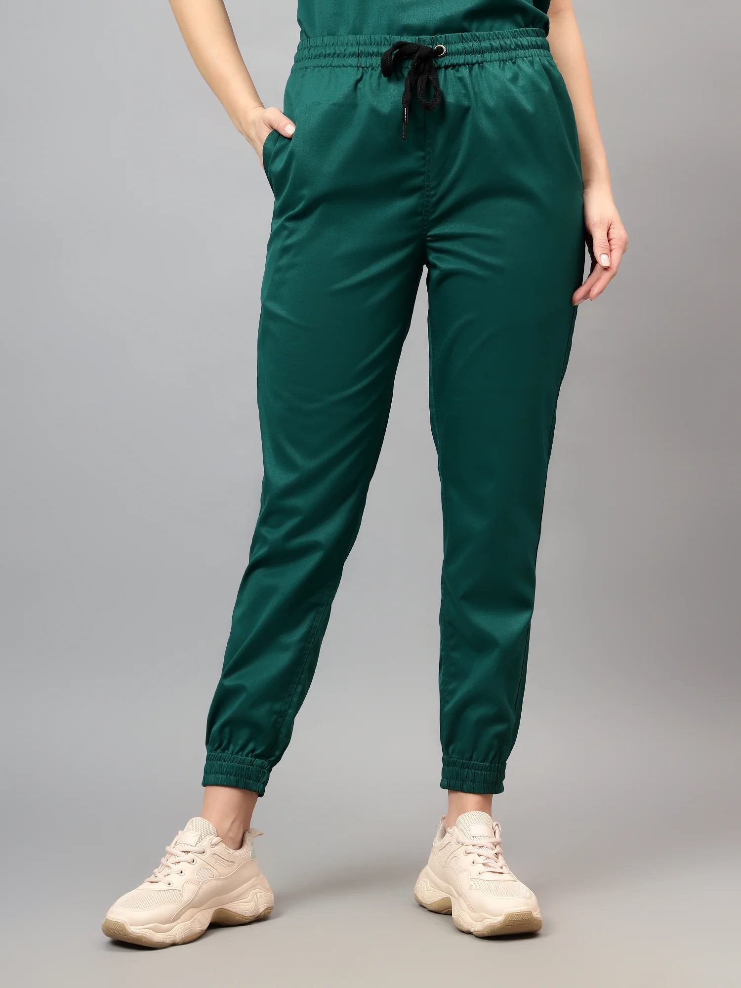 Stretchable (2Way) Women Hunter Green Jogger