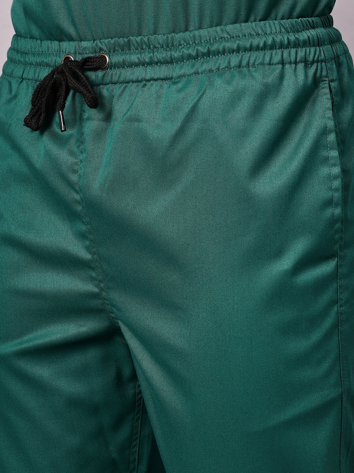 Stretchable (2Way) Men Hunter Green V-Neck With Jogger Scrub Set - Image 5