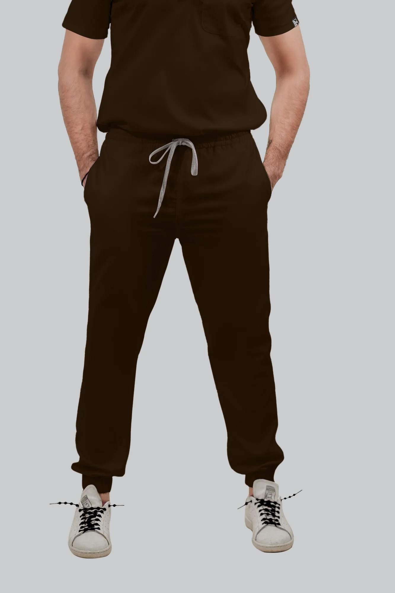 Stretchable (4Way) Men Brown Jogger