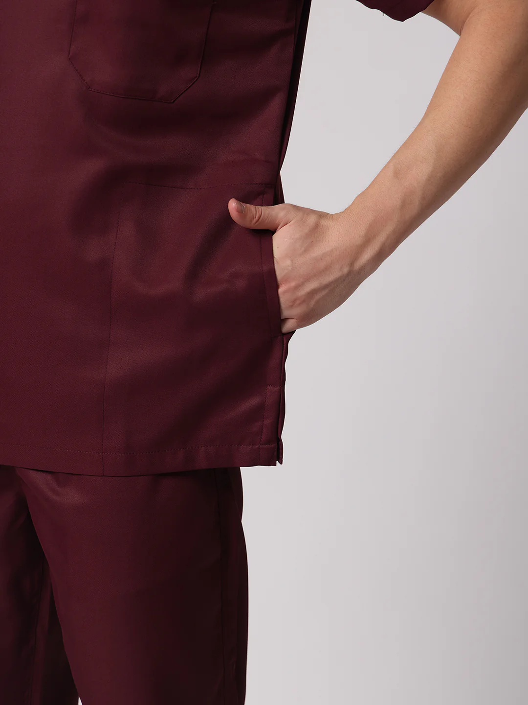 Men Evo Scrub (Dark Cherry) Set - Image 3