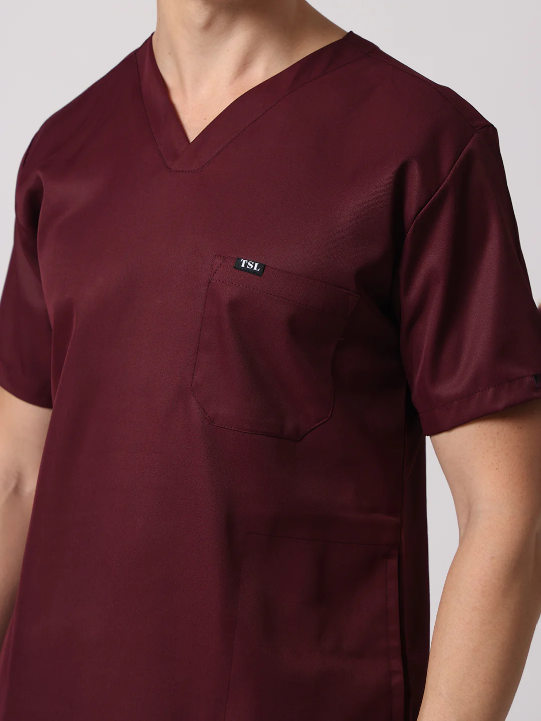 Men Evo Scrub (Dark Cherry) Set - Image 4