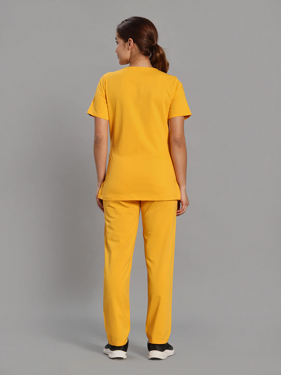 Move Lite Women Marigold (Core V Neck) Scrub Set - Image 4