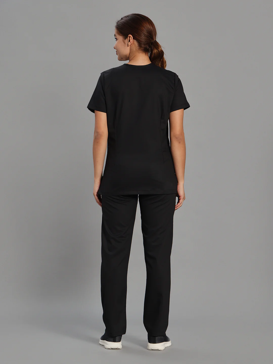 Move Lite Women Black V Scrub Set - Image 2