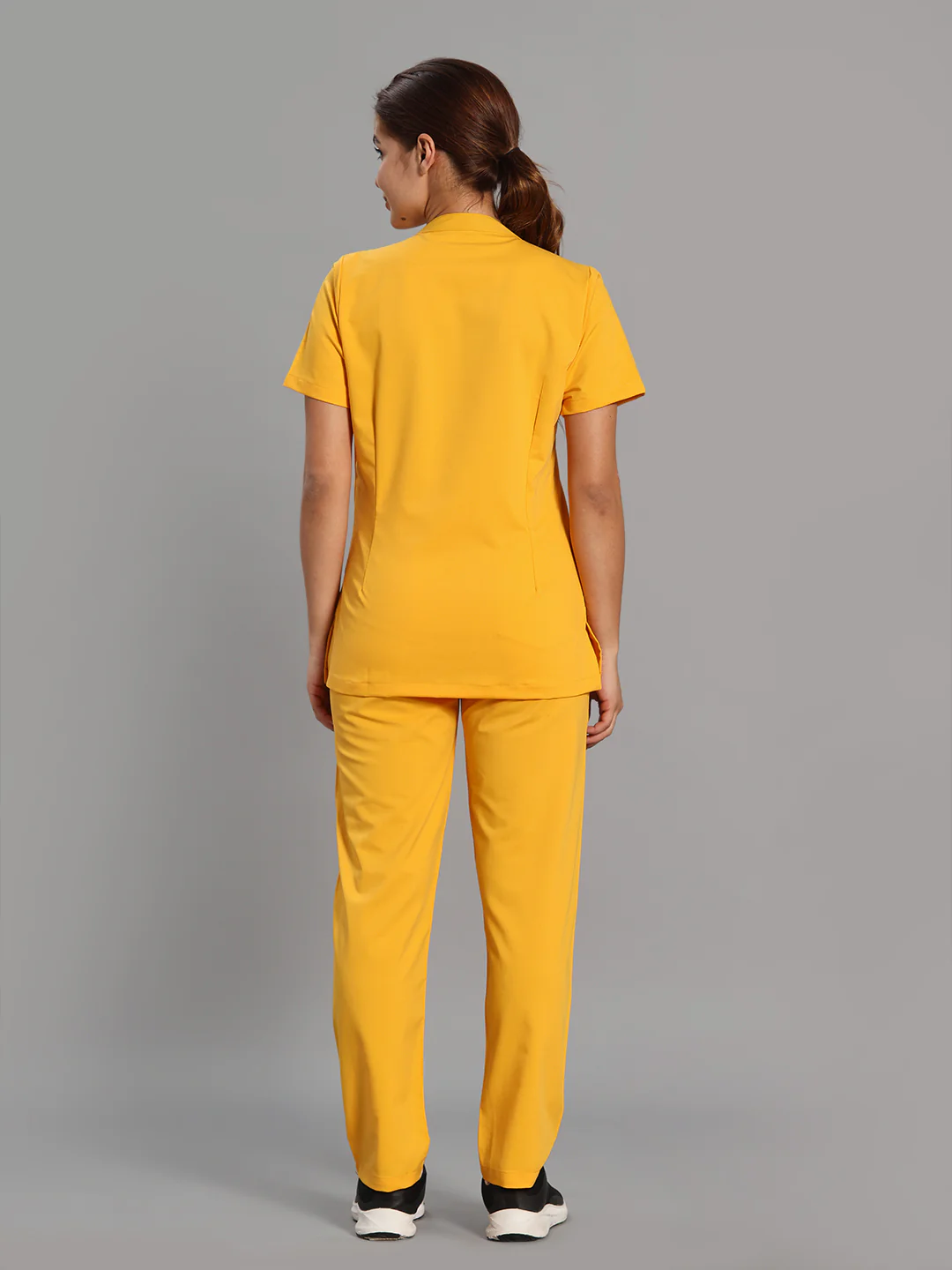 Move Lite Women Marigold Mandarin Scrub Set - Image 4