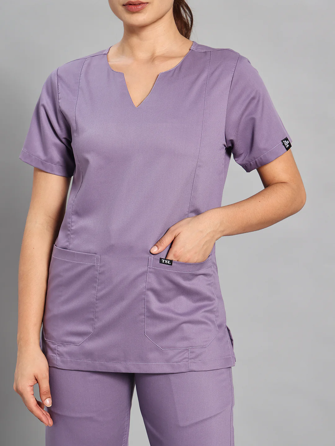 Move Lite Women Ube (Nova V Neck) Scrub Set - Image 4