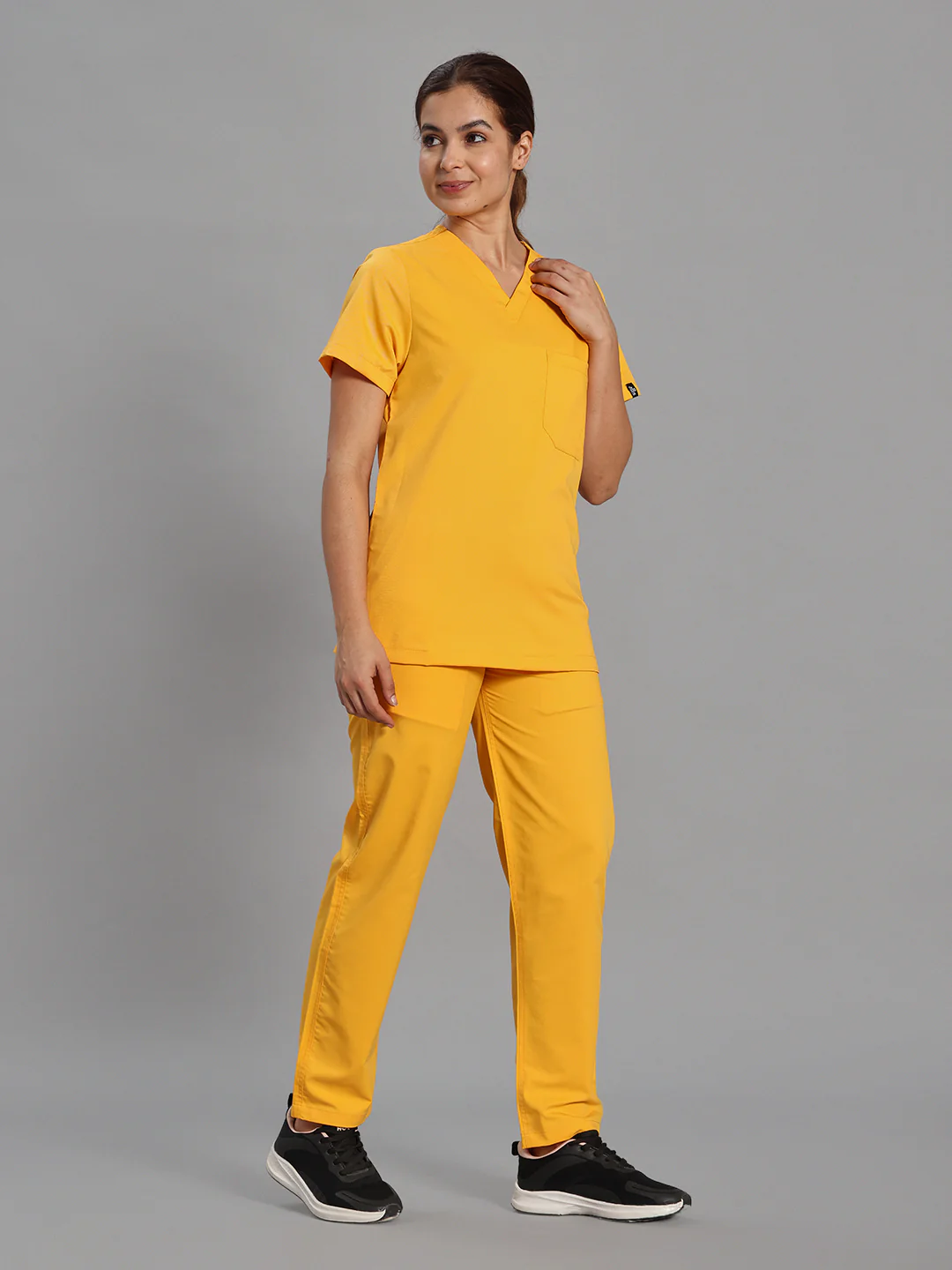 Move Lite Women Marigold V Scrub Set - Image 3