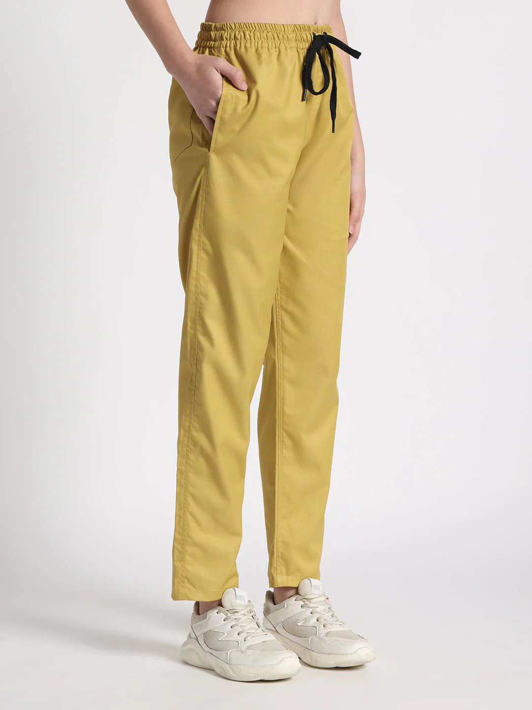 Stretchable (2Way) Women Mustard V-Neck With Straight Pant Scrub Set - Image 5