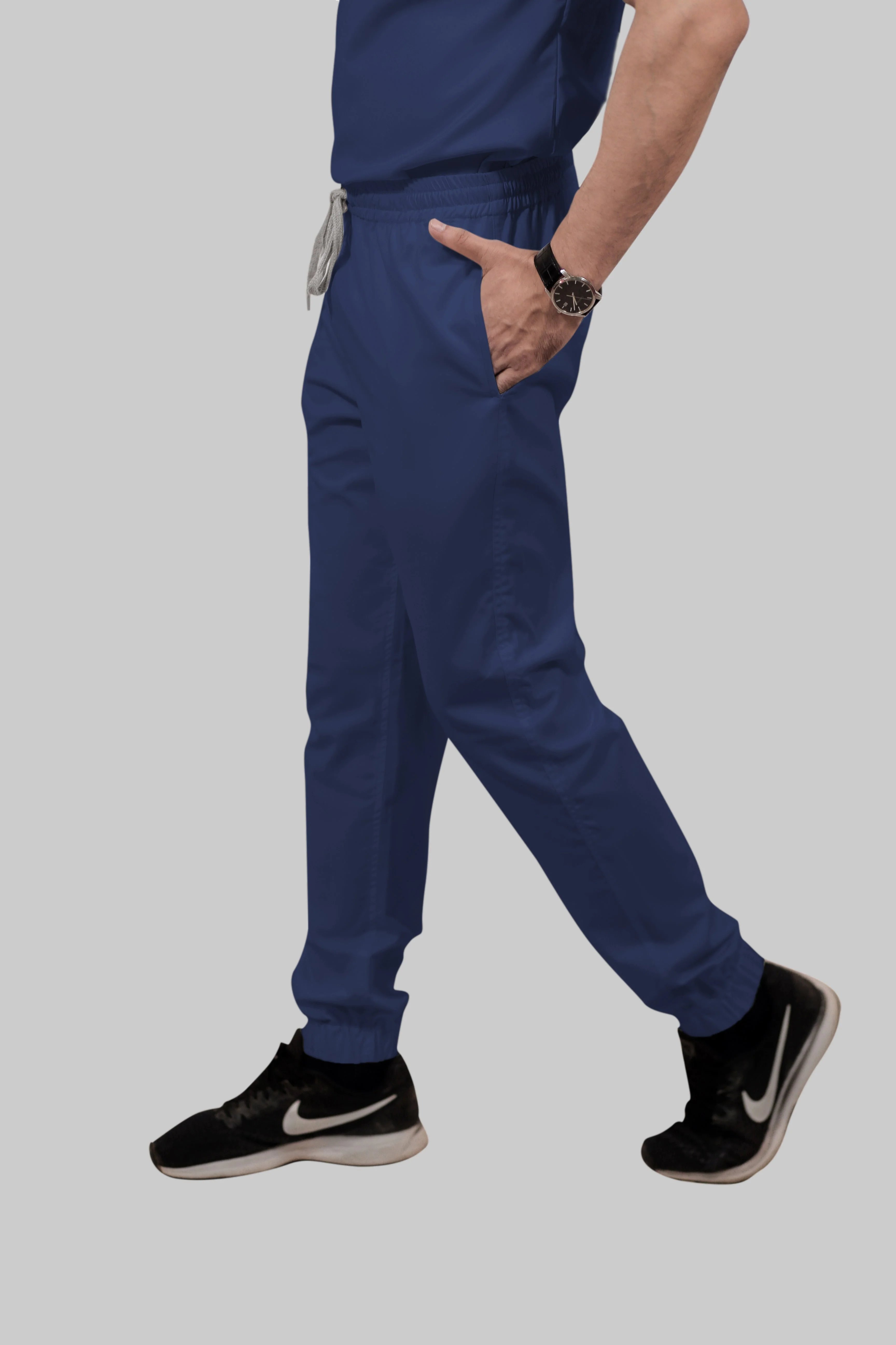 Stretchable (2Way) Women Navy Blue Jogger - Image 3