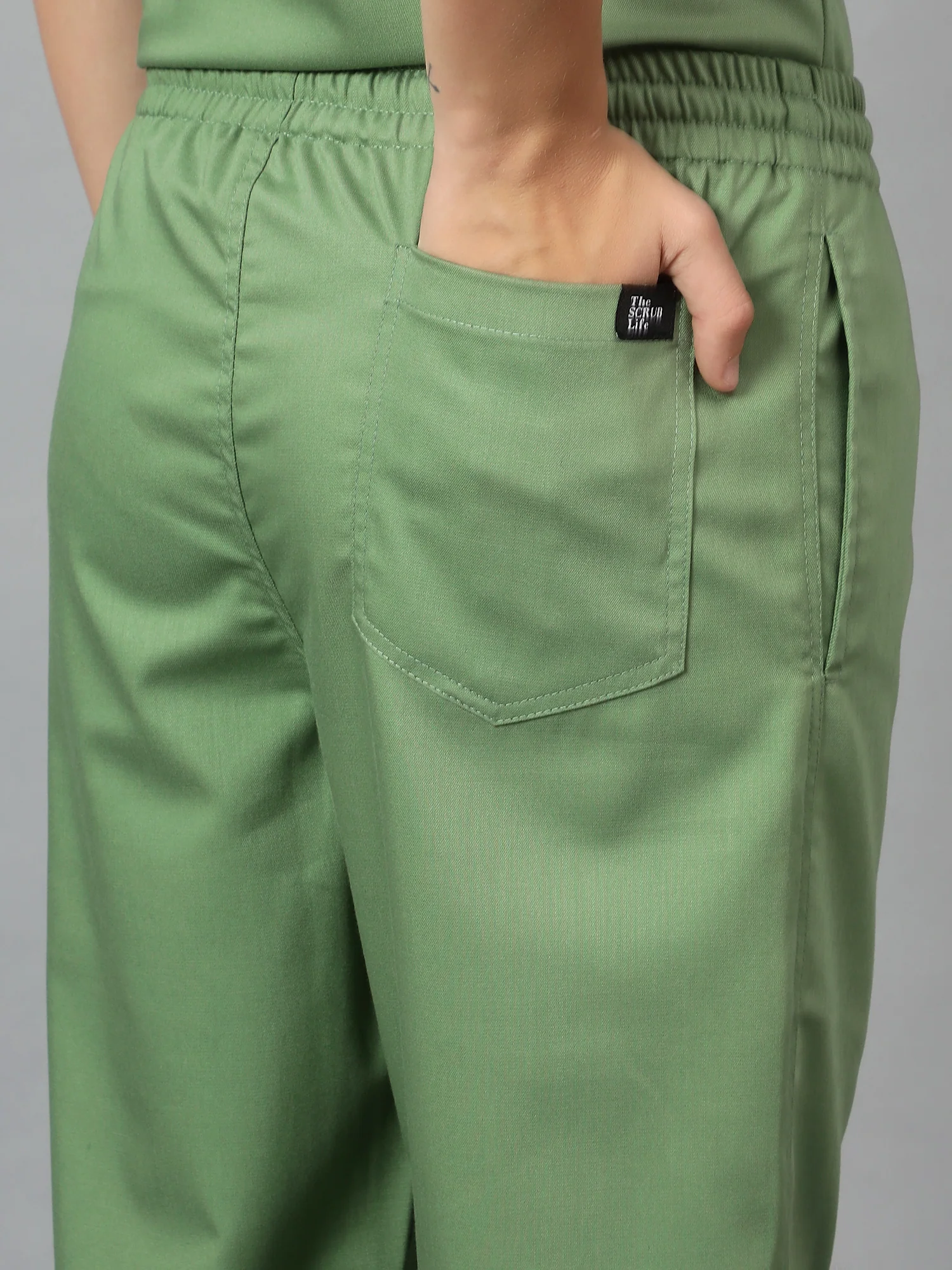 Stretchable (2Way) Women Pista Green Jogger - Image 3