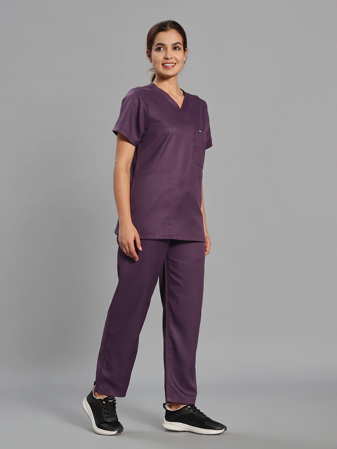 Women Evo Scrub (Blackberry Wine) Set - Image 4